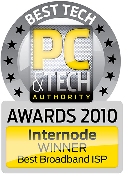 PC and Tech Authority - Best Tech Awards 2010 - Best Broadband ISP, Internode